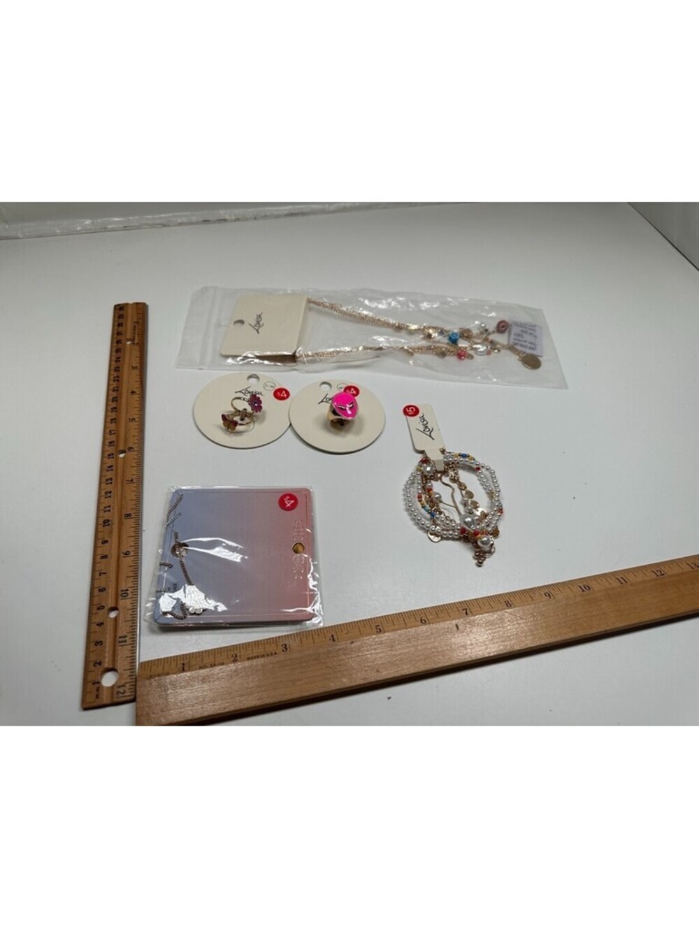 Lovisa Costume Jewelry Necklace Enamel Floral Alien Butterfly Rings Bracelets